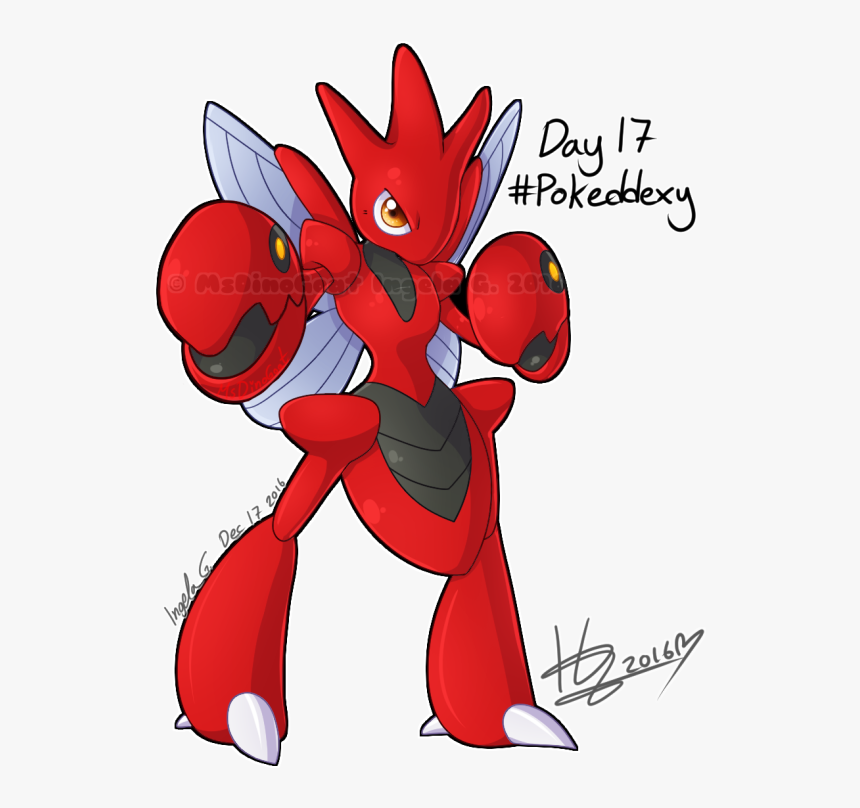 Day 17 Scizor - Cartoon, HD Png Download, Free Download