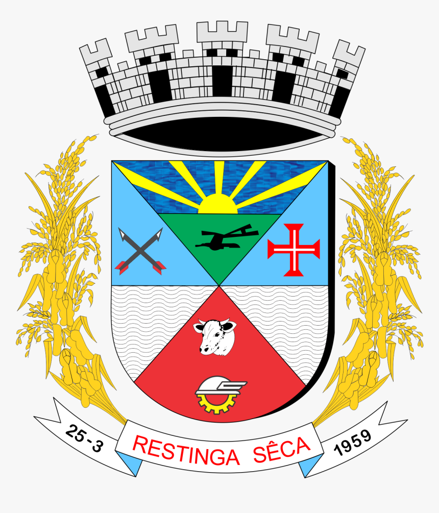 Crest , Png Download - Brasão Restinga Seca, Transparent Png, Free Download