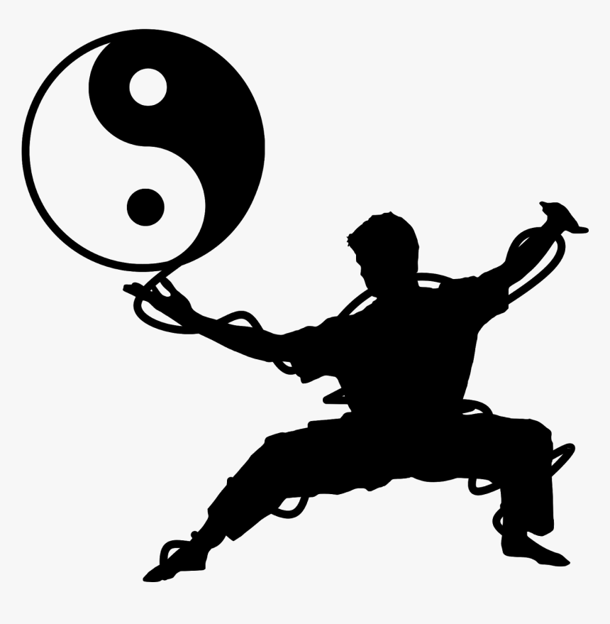 Yin Yang, Harmony, Balance, Ying, Religion, Sign, Yin, - Kung Fu Silhouette, HD Png Download, Free Download