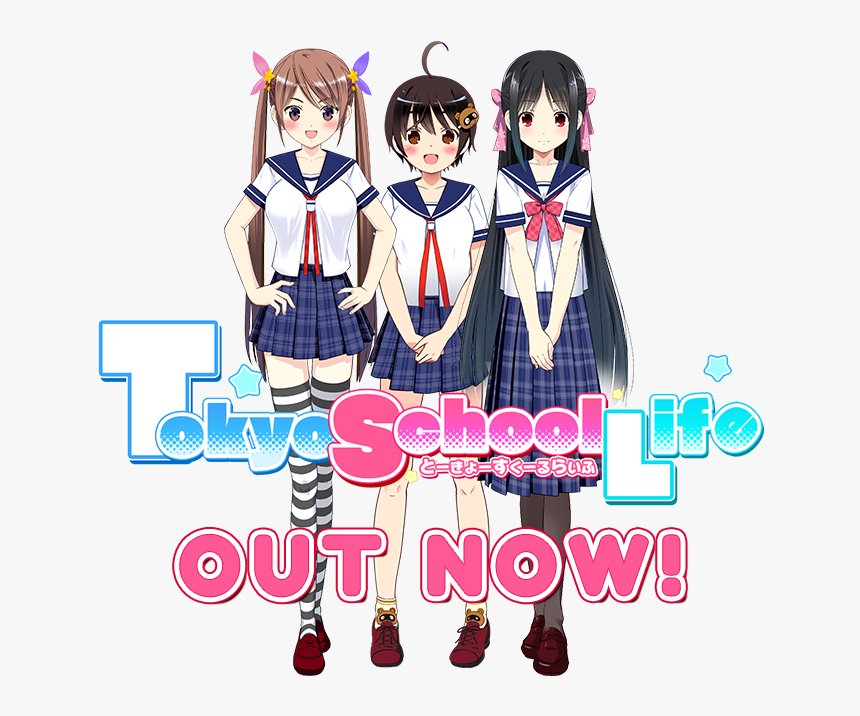 Transparent Anime School Girl Png - Tokyo School Life Characters, Png Download, Free Download