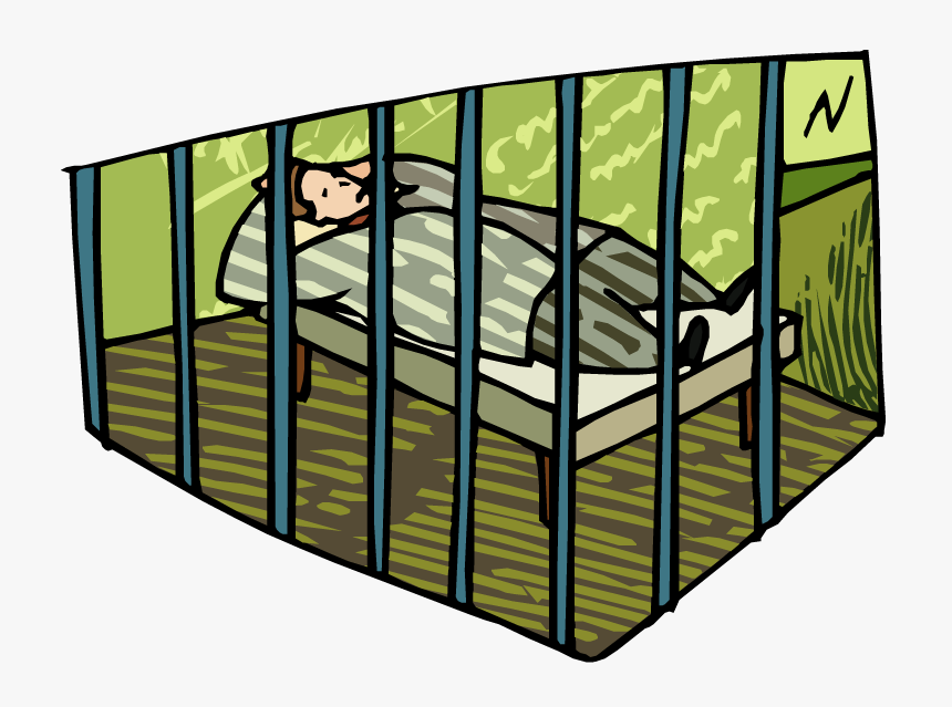 Person In Jail Sleeping Animated, HD Png Download, Free Download