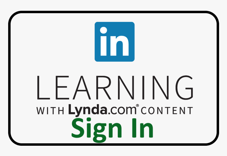 Linkedin Learning Sign-in Button - Sign, HD Png Download, Free Download