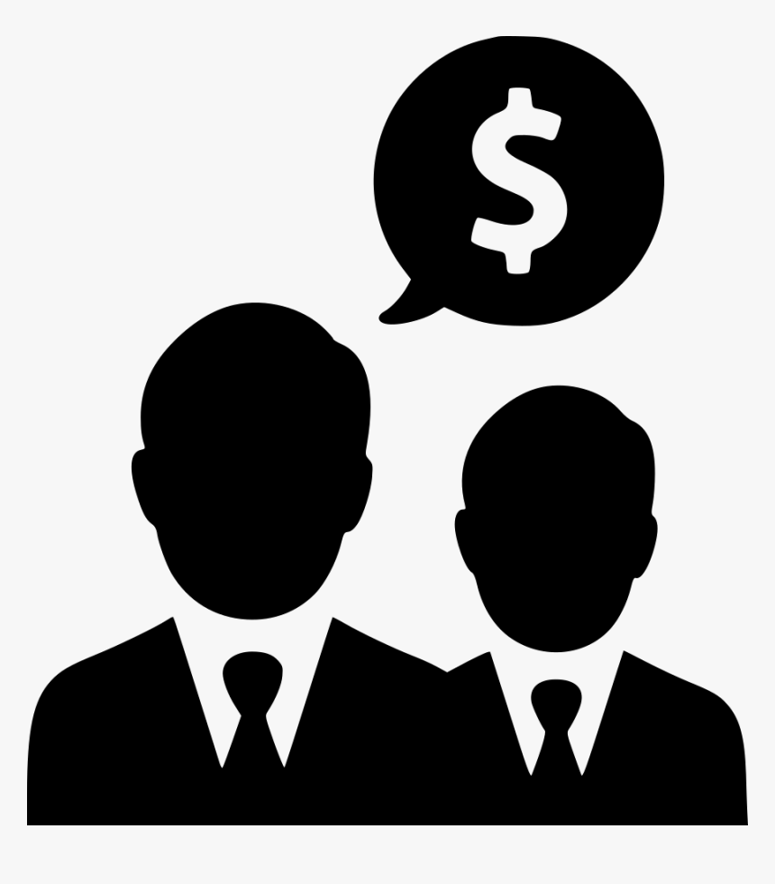 Dollar Businessmen Salesmen Income Talking Negotiations - Business Partner Icon Png, Transparent Png, Free Download