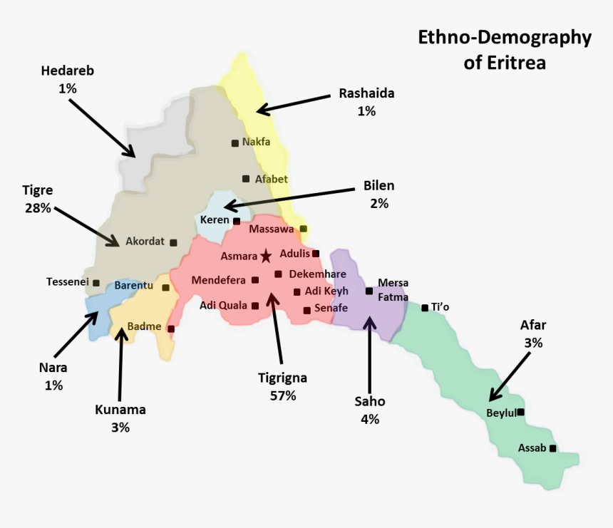 Ethno-demography Of Eritrea - Ethno Demography Of Eritrea, HD Png Download, Free Download