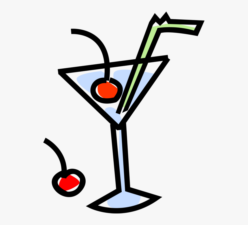 Vector Illustration Of Mixed Drink Martini Cocktail, HD Png Download, Free Download