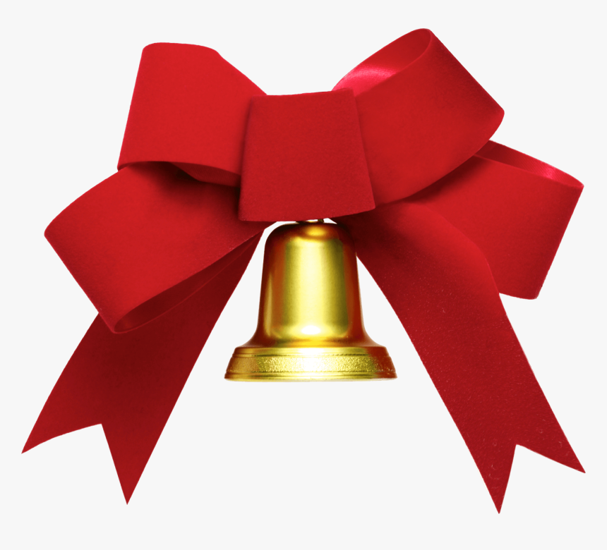 Ribbon Bow Bell - Ribbon Bell Transparent, HD Png Download, Free Download