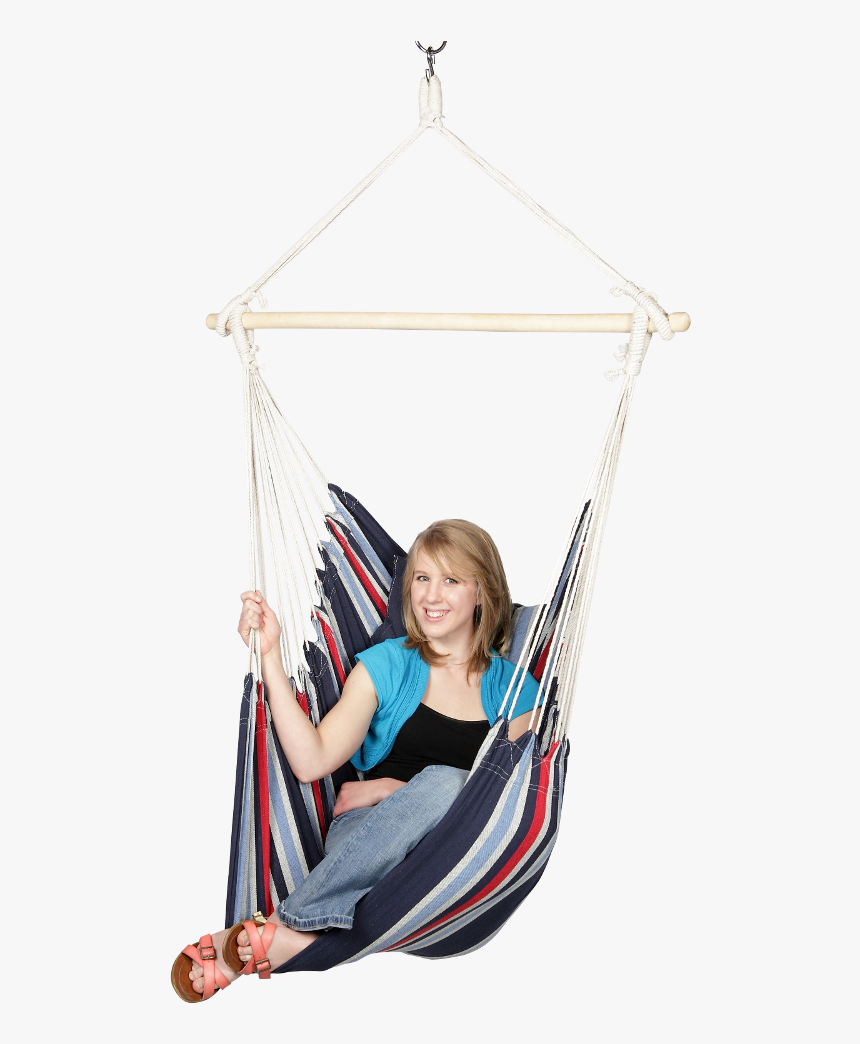 Blue Sky Hammocks Cotton Chair Hammock , Png Download - Hammock, Transparent Png, Free Download