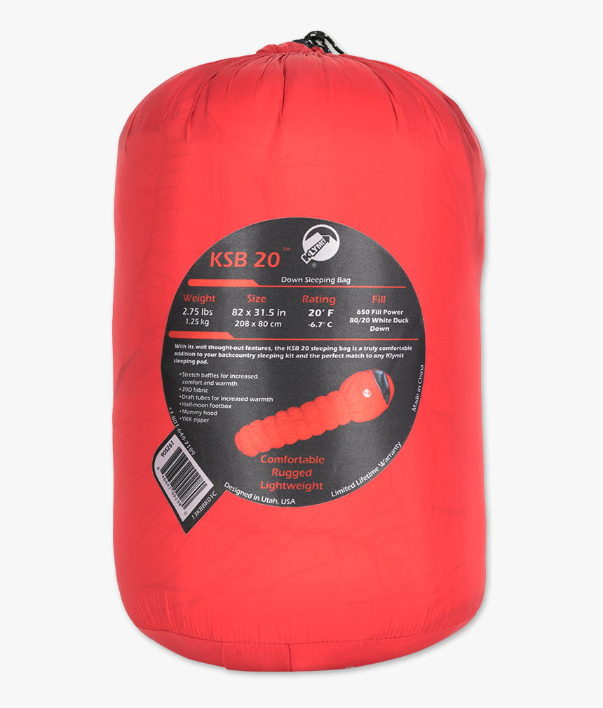 Klymit Ksb20downred Bag V1 - Two-liter Bottle, HD Png Download, Free Download