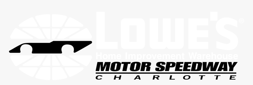 Lowe"s Motor Speedway Charlotte Logo Black And White - Charlotte Motor Speedway, HD Png Download, Free Download