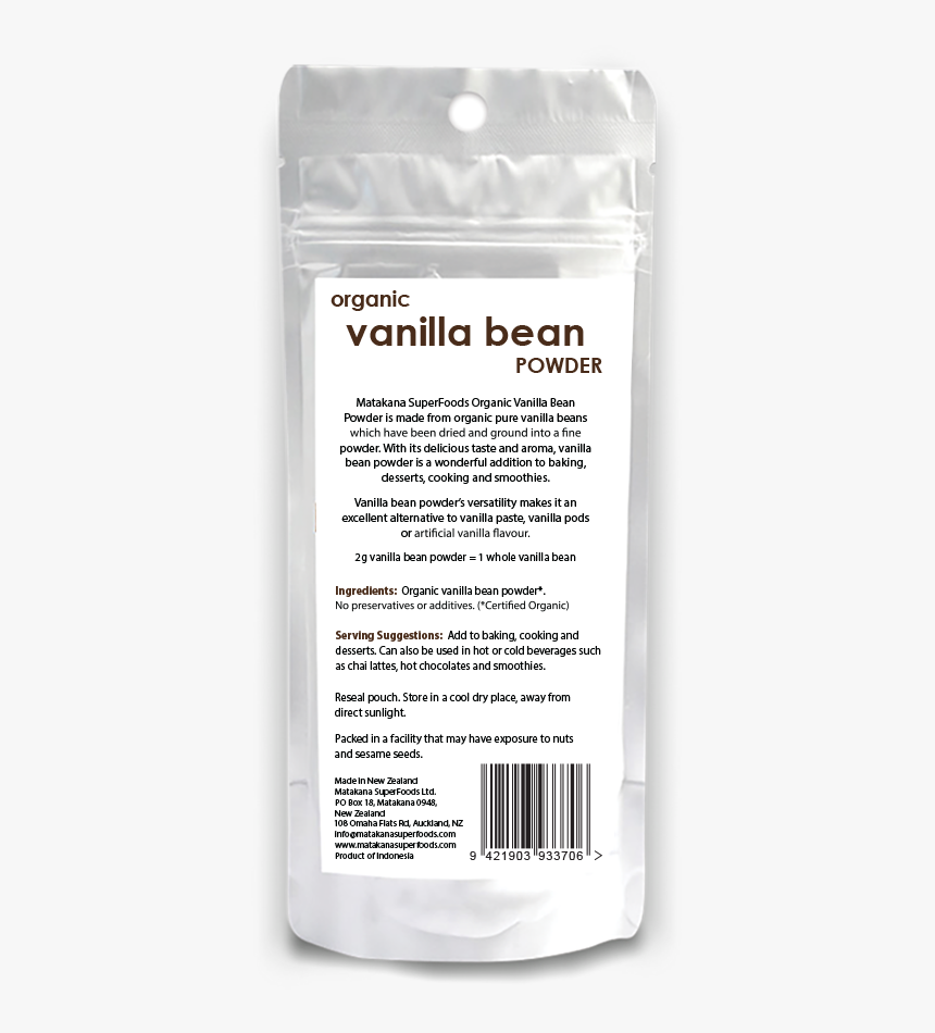 Organic Vanilla Bean Powder - Fluid, HD Png Download, Free Download