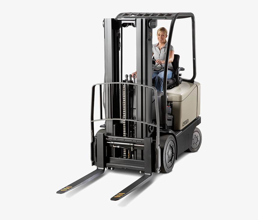 Operator Navigating On Sit Down Counterbalance Forklift - Forklift With Driver Png, Transparent Png, Free Download