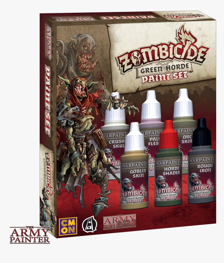 Zombicide Green Horde Paint Set - Zombicide Zombi Paint, HD Png Download, Free Download