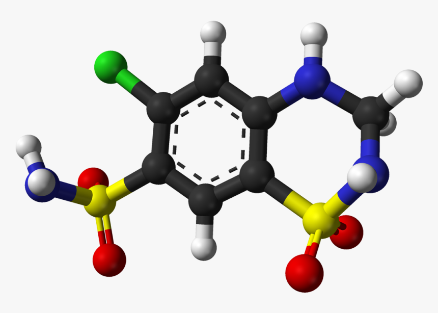 Hydrochlorothiazide From Xtal 3d Balls - Resveratrol Png, Transparent Png, Free Download