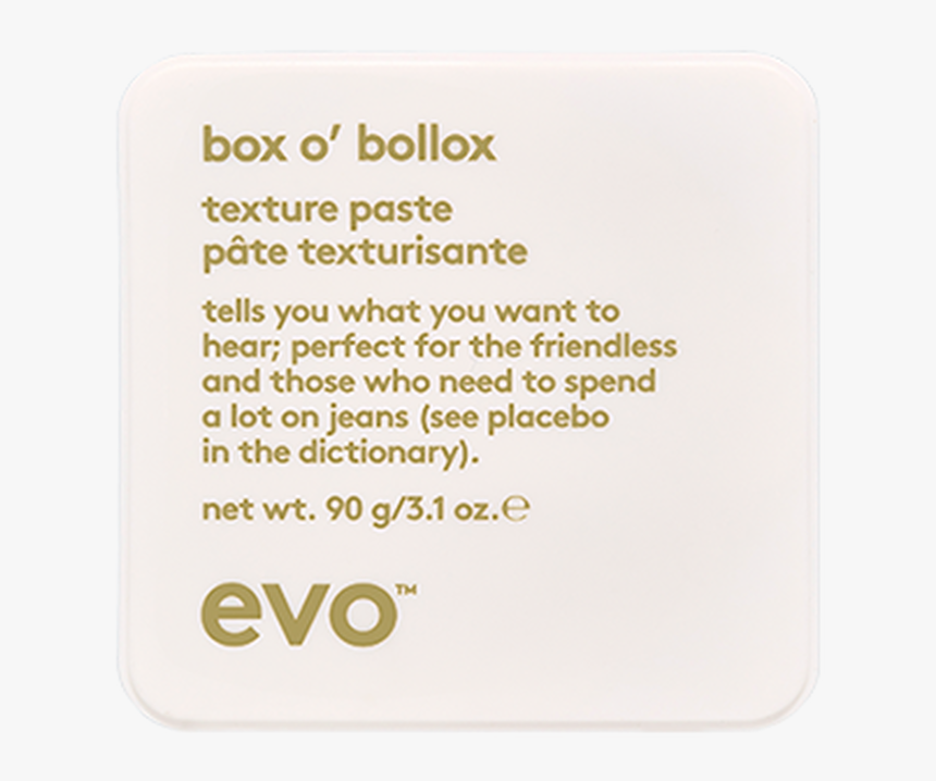 Evo Box O Bollox Texture Paste 90ml - Ivory, HD Png Download, Free Download