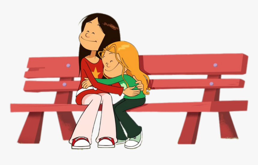 The Sisters Wendy And Marine On A Bench - Sisters Série, HD Png Download, Free Download