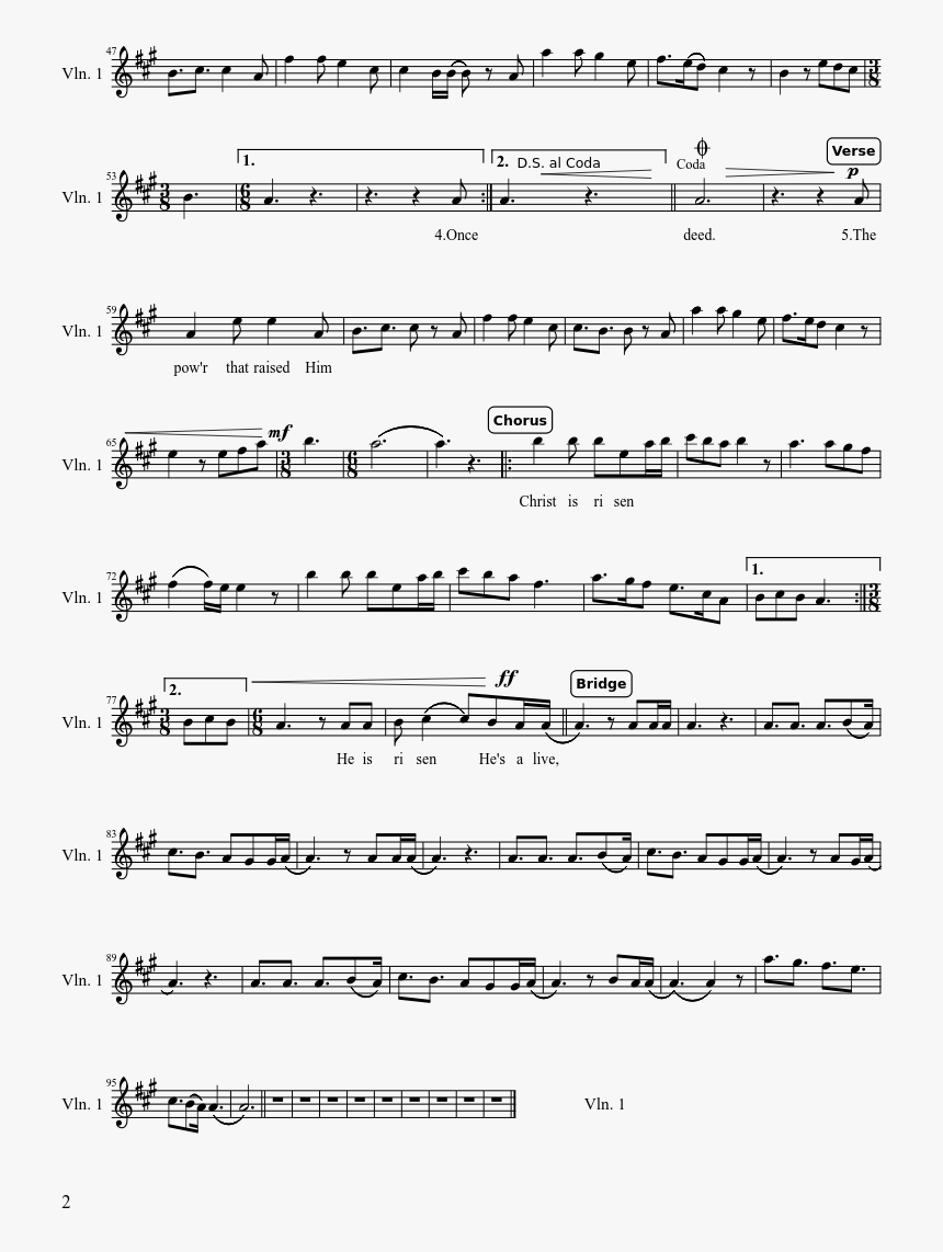 Christ Is Risen, He Is Risen Indeed Sheet Music Composed - Chameleon Trombone Sheet Music, HD Png Download, Free Download