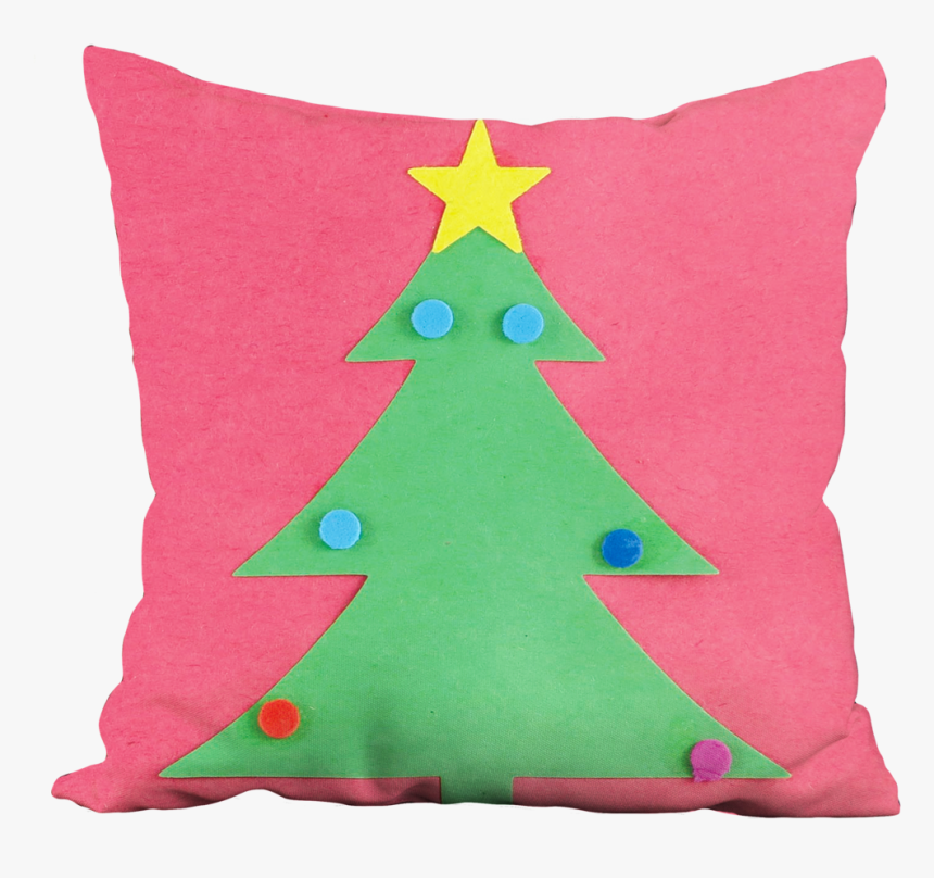 Christmas Tree With Star Pillow - Christmas Tree, HD Png Download, Free Download