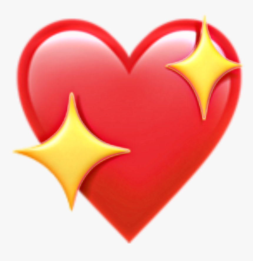 Cute Heart Shiny Sparkle Shinyheart Sparkelheart Red - Pink Heart Emoji ...