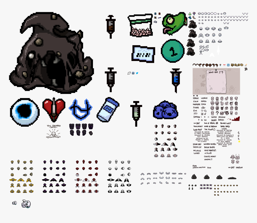 Isaac Item Sprite Sheet, HD Png Download, Free Download