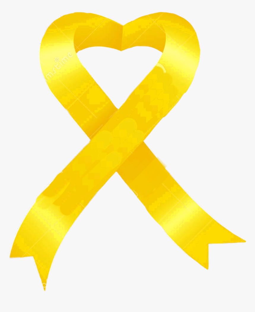 Yellow Endometriosis Ribbion Yellowribbion Awareness - Heart, HD Png Download, Free Download