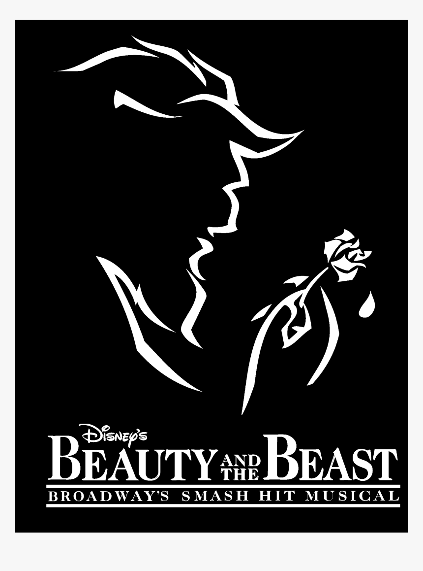 Beauty And The Beast 01 Logo Black And White - Beauty And The Beast Broadway, HD Png Download, Free Download