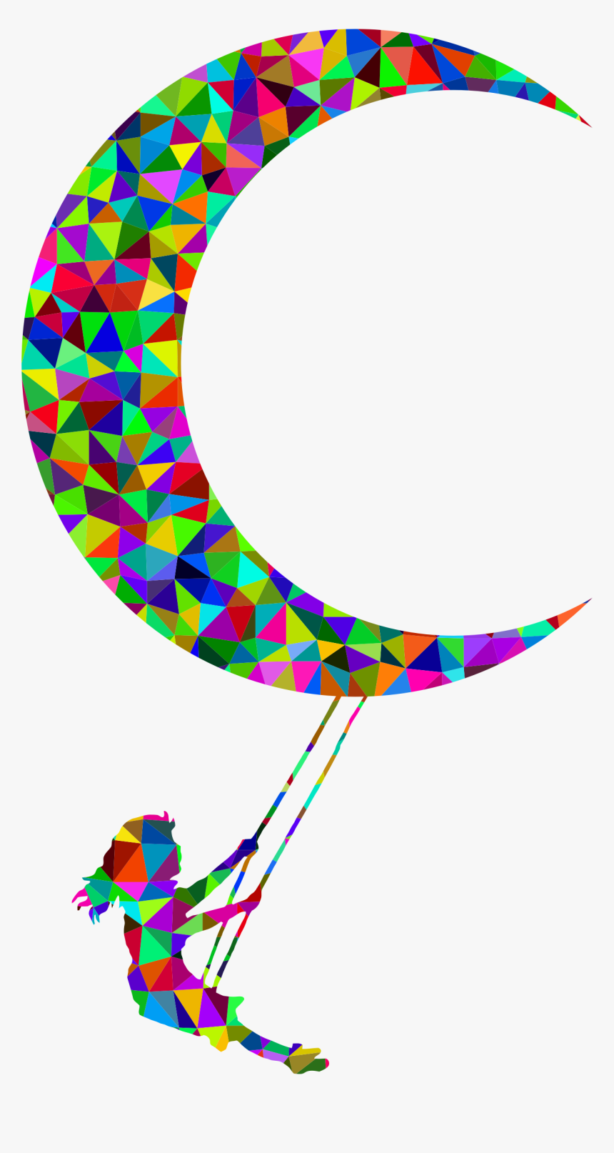 Low Poly Prismatic Lunar Swing Clip Arts - Icon, HD Png Download, Free Download