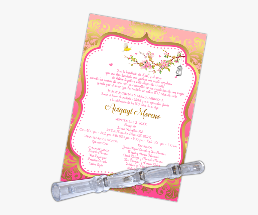 Quinceañera , Png Download - Greeting Card, Transparent Png, Free Download