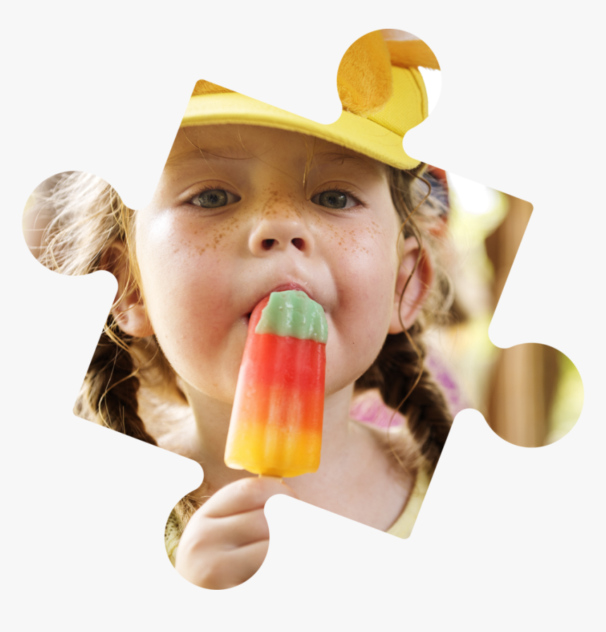 Puzzlepiece - Kids Eating Popsicles, HD Png Download, Free Download