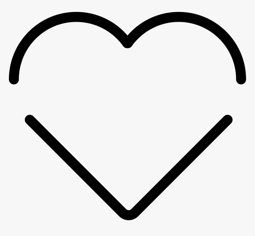 Heart Shape Of Two Lines - Heart Lines Black Png, Transparent Png, Free Download