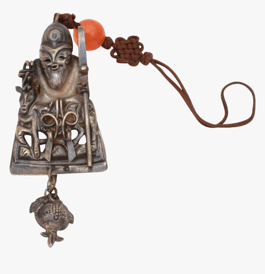 Antique Chinese Hat Ornament Immortal Deity With Shepherds - Bronze Sculpture, HD Png Download, Free Download