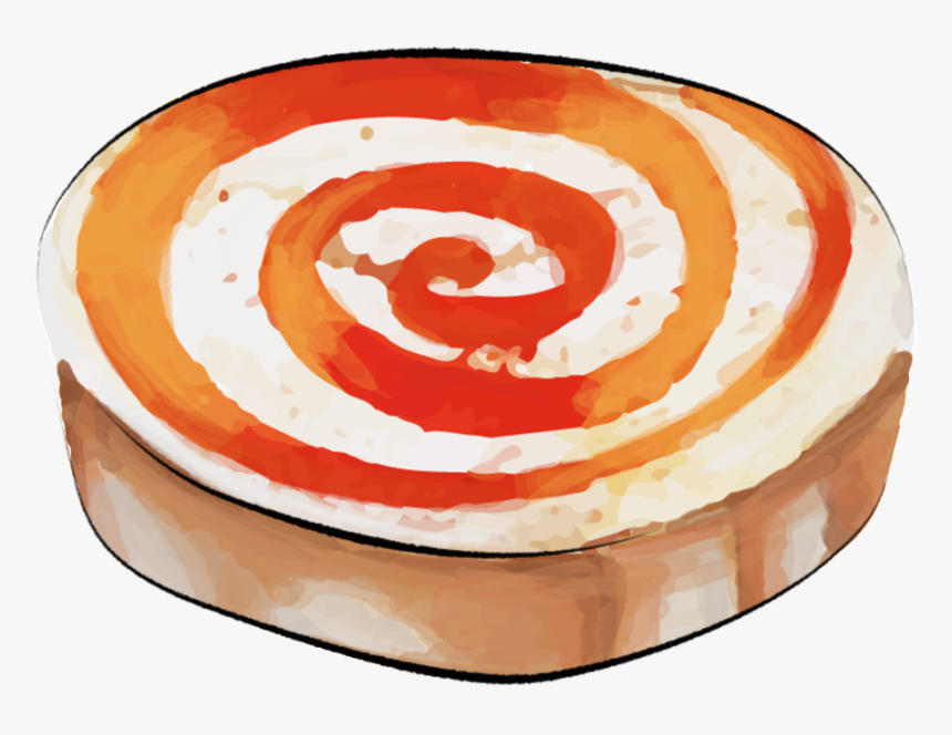 Orange Watercolor Hand Painted Circle Transparent - Torte, HD Png Download, Free Download