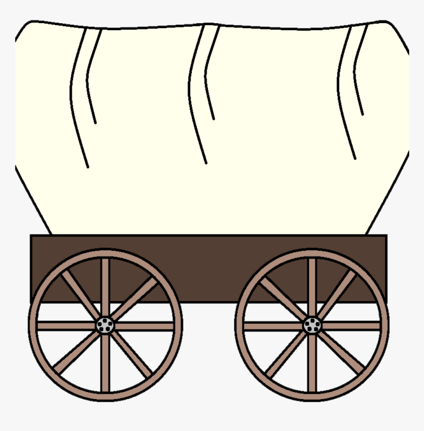 Wagon Clipart Clip Art - Drawing Oregon Trail Wagon, HD Png Download, Free Download