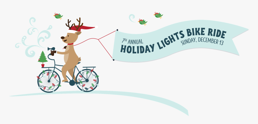 6th Annual Holiday Lights Ride - Reindeer, HD Png Download, Free Download