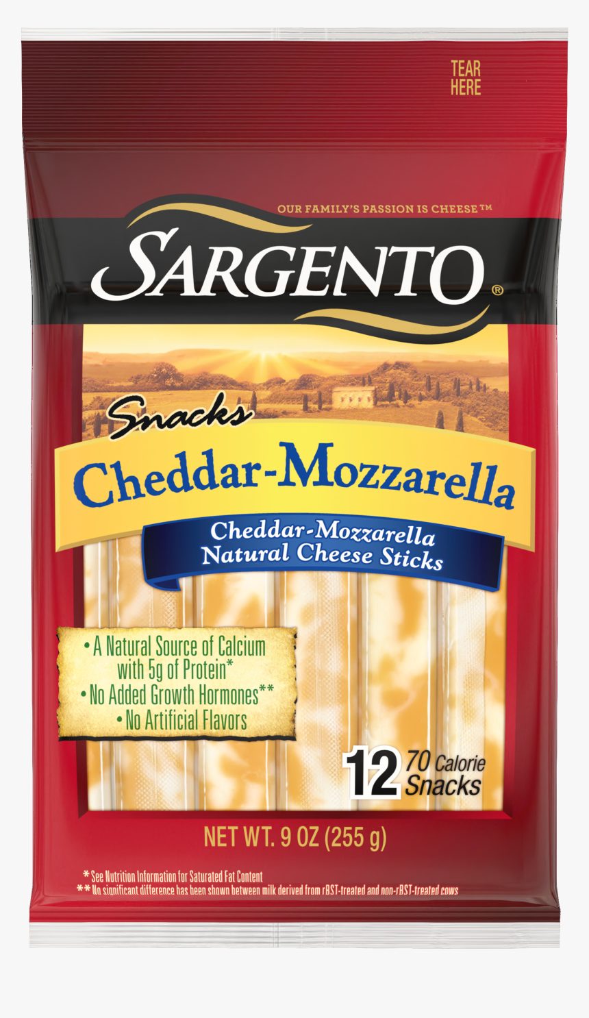 Sargento® Cheddar Mozzarella Natural Cheese Snack Sticks"
 - Sargento Cheese, HD Png Download, Free Download