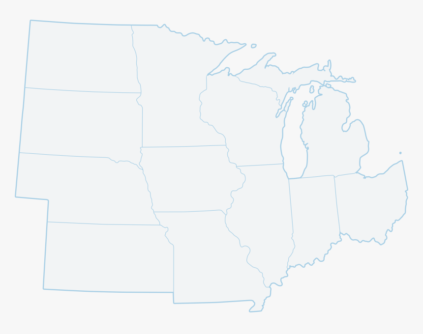 Blank Map Of The Midwest