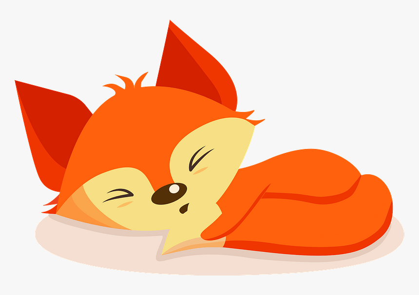 Sleeping Fox Clipart - Clipart Sleeping Fox, HD Png Download, Free Download