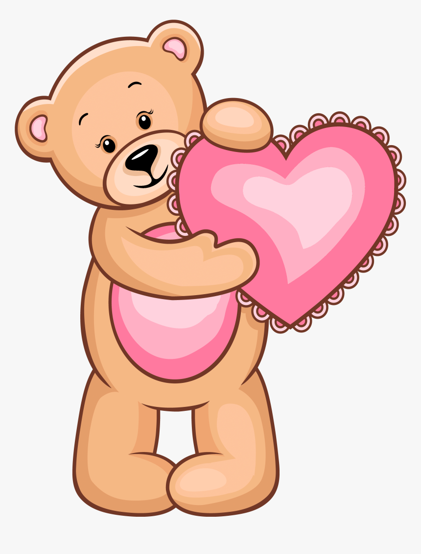 Bear Clipart Png - Bear With Heart Clipart, Transparent Png, Free Download