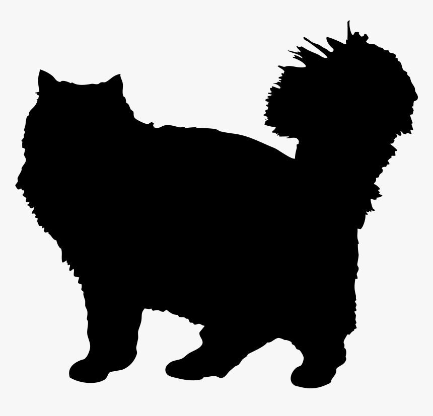 American Bobtail Kitten Keeshond Decal Silhouette - German Spitz Silhouette, HD Png Download, Free Download