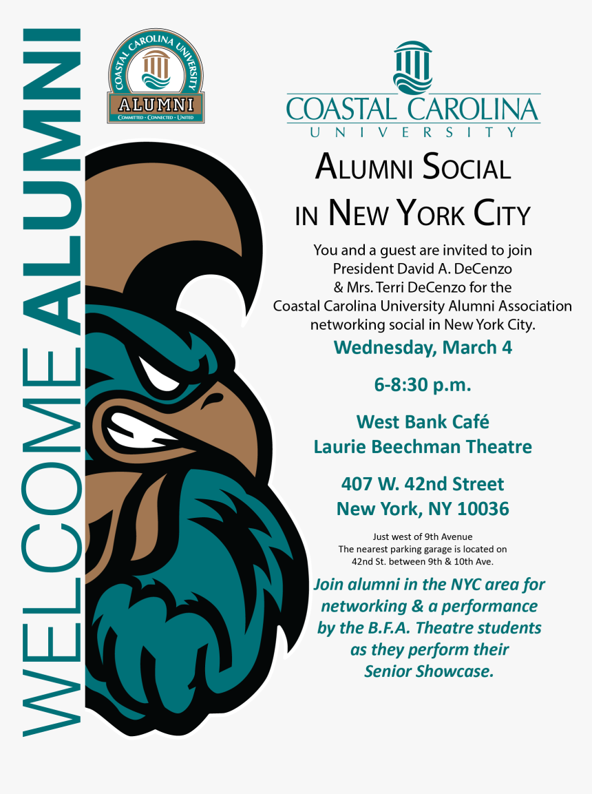 Calling All New York Alumniwe Hope To See You - Coastal Carolina University, HD Png Download, Free Download