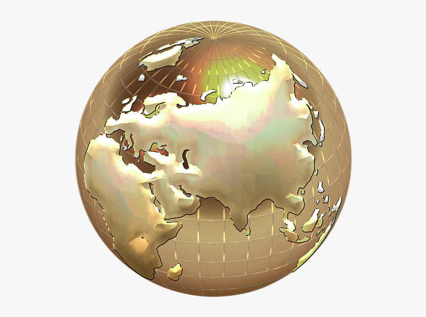 Gold Globe Png - Eastern Hemisphere, Transparent Png, Free Download