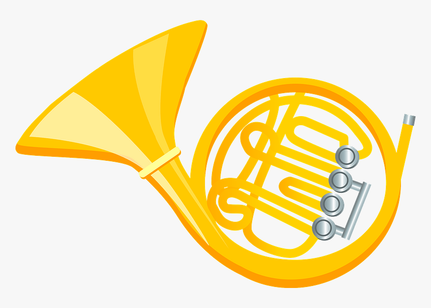 French Horn Musical Instrument Clipart 金 管楽器 イラスト フリー Hd Png Download Kindpng