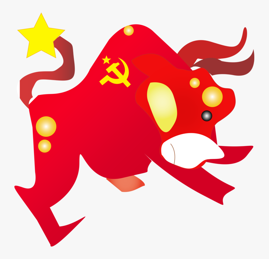 Cartoon Computer Icons Taurine Cattle Silhouette Dairy - Communism, HD Png Download, Free Download