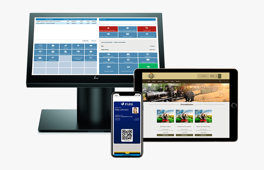 Pos, Ticketing System And Loyalty Wallet Shown On Digital - Pos System, HD Png Download, Free Download