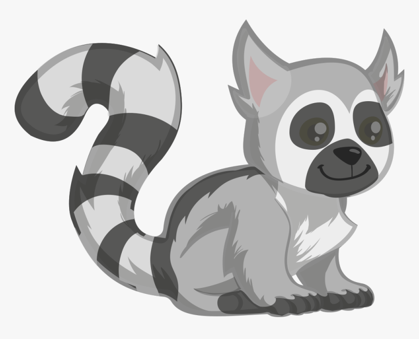 Ring Tailed Lemur Clipart , Png Download - Ring Tailed Lemur Cartoon, Transparent Png, Free Download