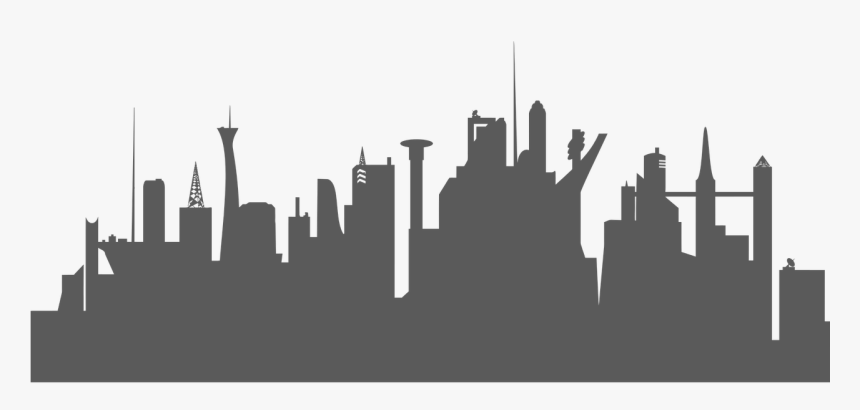 Futuristic City Silhouette, HD Png Download, Free Download