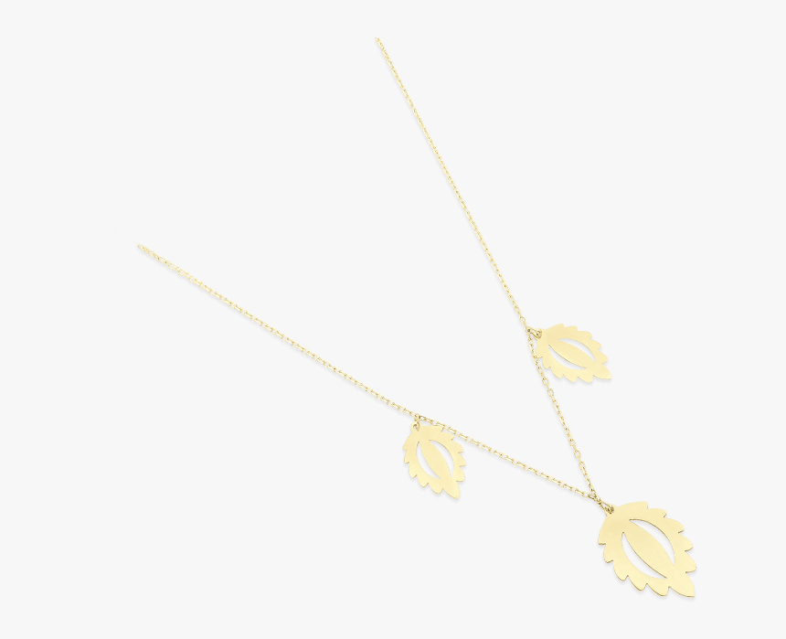 Trio Leaves Necklace, Two Tone Gold - Chain, HD Png Download, Free Download