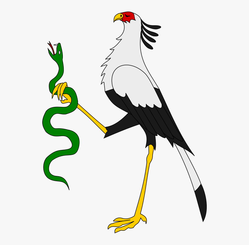 Secretary Bird And Snake Art, HD Png Download, Free Download