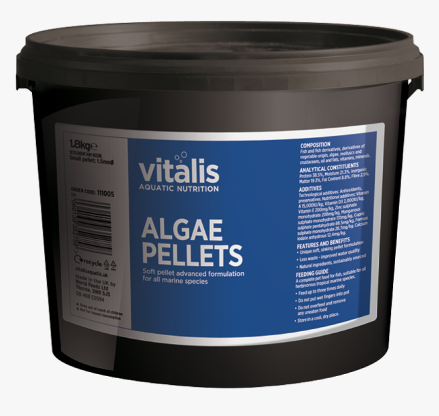 Vitalis Algae Pellets 1mm - Plastic, HD Png Download, Free Download