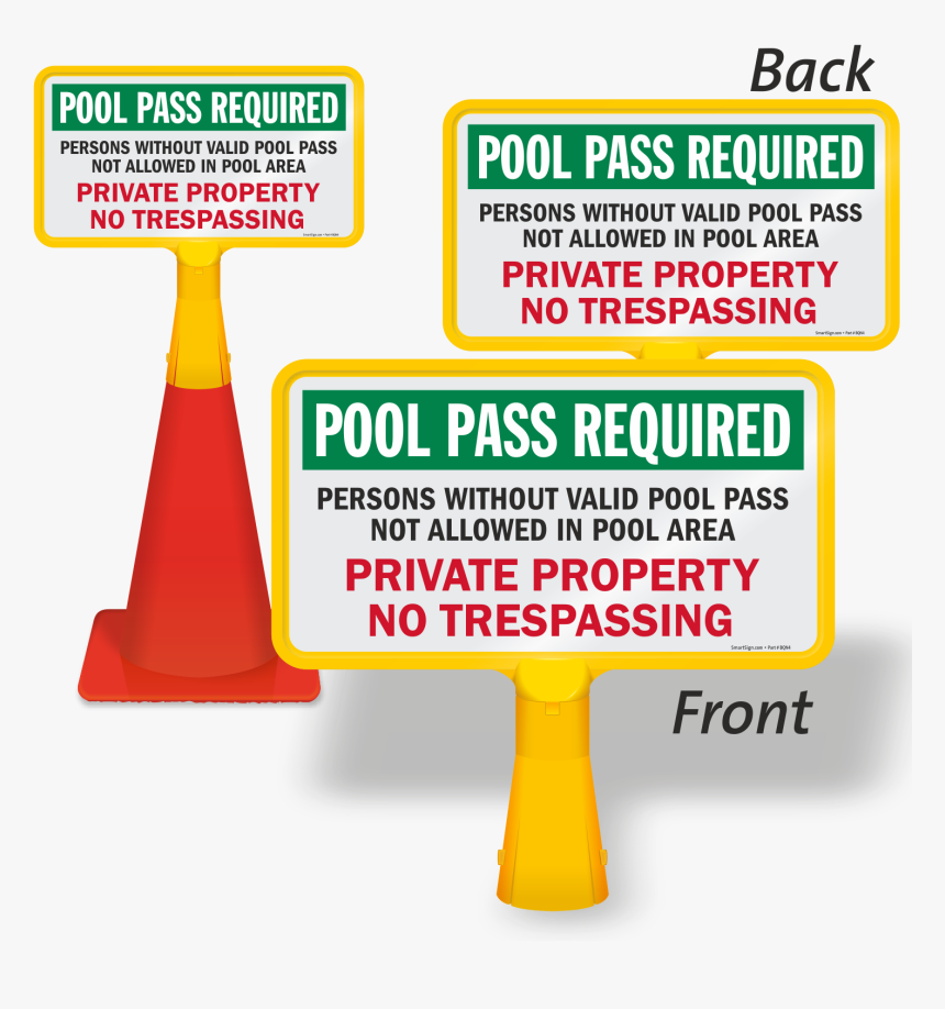 No Trespassing Pool Sign, HD Png Download, Free Download