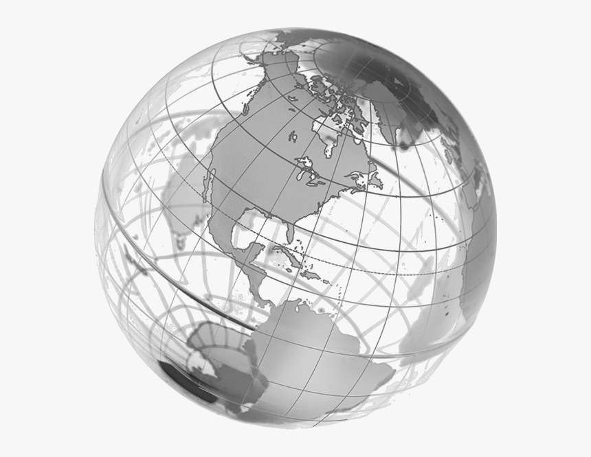 Transparent Globe In Gray , Png Download - Grey World Globe Png, Png Download, Free Download